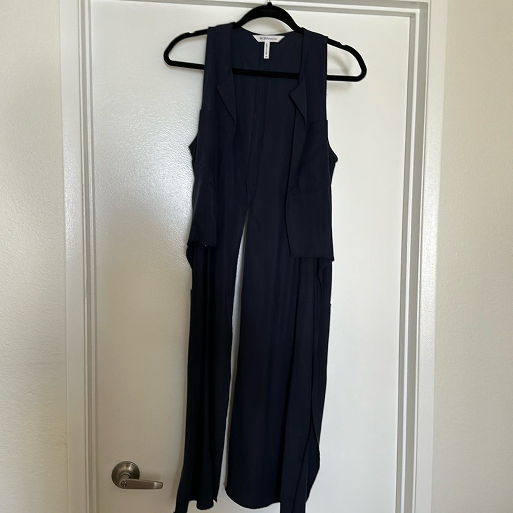 Long open front with back slit
